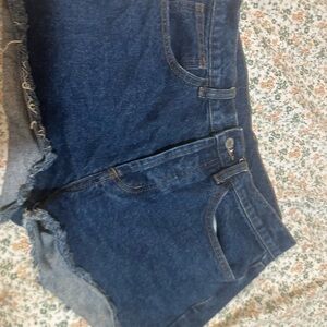 Dark Blue Denim Shorts